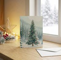 Holiday Greeting Cards, 3 Pack, Christmas Trees, Bulk Set of Gift Cards