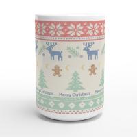 Christmas Mugs Set, Holiday Cup Set - Large and Small Cups