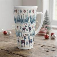 Christmas Mugs, Latte 17oz Ceramic Mug - Coffee or Tea Cup, Extra Tall