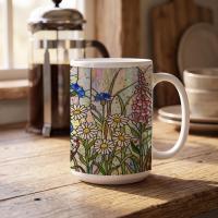 Floral Cups -  Large and Small Ceramic Mugs