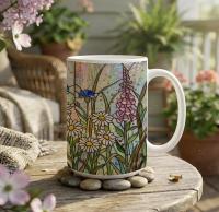 Floral Cups -  Large and Small Ceramic Mugs