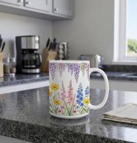 Floral Cups -  Large and Small Ceramic Mugs