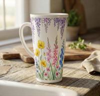 Latte 17oz Ceramic Mug - Coffee or Tea Cup, Extra Tall
