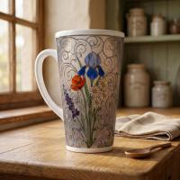 Latte 17oz Ceramic Mug - Coffee or Tea Cup, Extra Tall