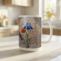 Floral Cups -  Large and Small Ceramic Mugs