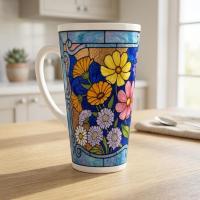 Latte 17oz Ceramic Mug - Coffee or Tea Cup, Extra Tall