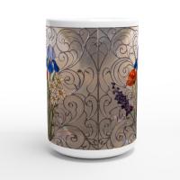Floral Cups -  Large and Small Ceramic Mugs