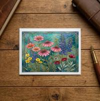 Flowers - Original Art Card - Single Card or Bulk 10 Pack of Gift Cards
