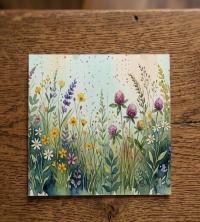 Flowers - Original Art Card - Single Card or Bulk 10 Pack of Gift Cards