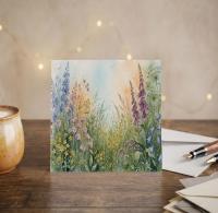 Flowers - Original Art Card - Single Card or Bulk 10 Pack of Gift Cards