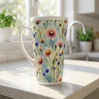 Latte 17oz Ceramic Mug - Coffee or Tea Cup, Extra Tall