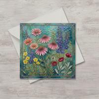 Flowers - Original Art Card - Single Card or Bulk 10 Pack of Gift Cards