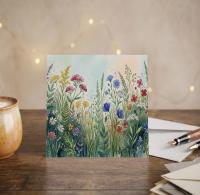 Flowers - Original Art Card - Single Card or Bulk 10 Pack of Gift Cards