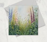 Flowers - Original Art Card - Single Card or Bulk 10 Pack of Gift Cards