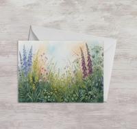 Flowers - Original Art Card - Single Card or Bulk 10 Pack of Gift Cards