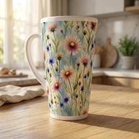 Latte 17oz Ceramic Mug - Coffee or Tea Cup, Extra Tall