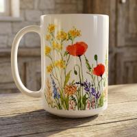 Floral Cups -  Large and Small Ceramic Mugs