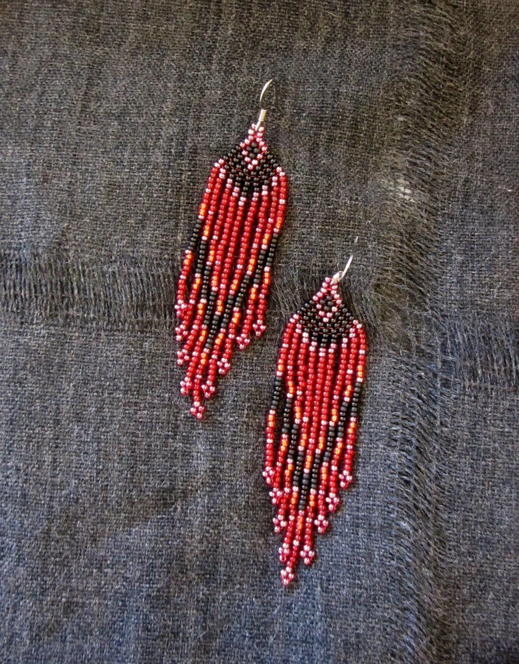 Beaded Fringe Earrings