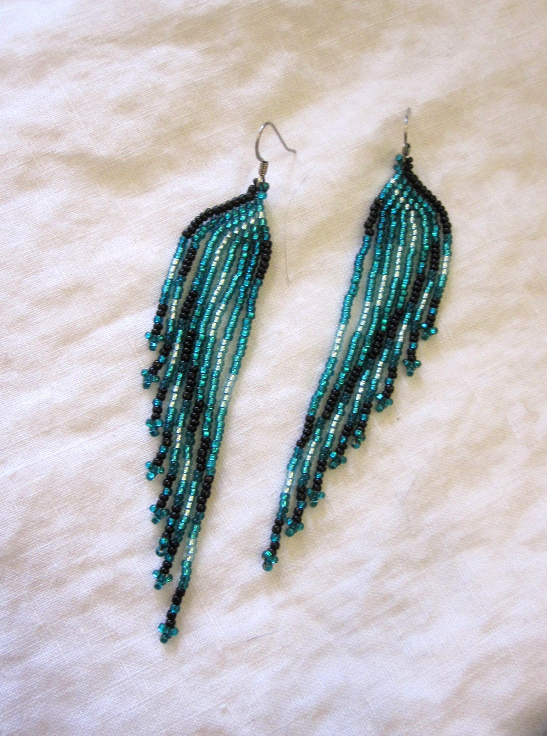 Beaded Fringe Earrings