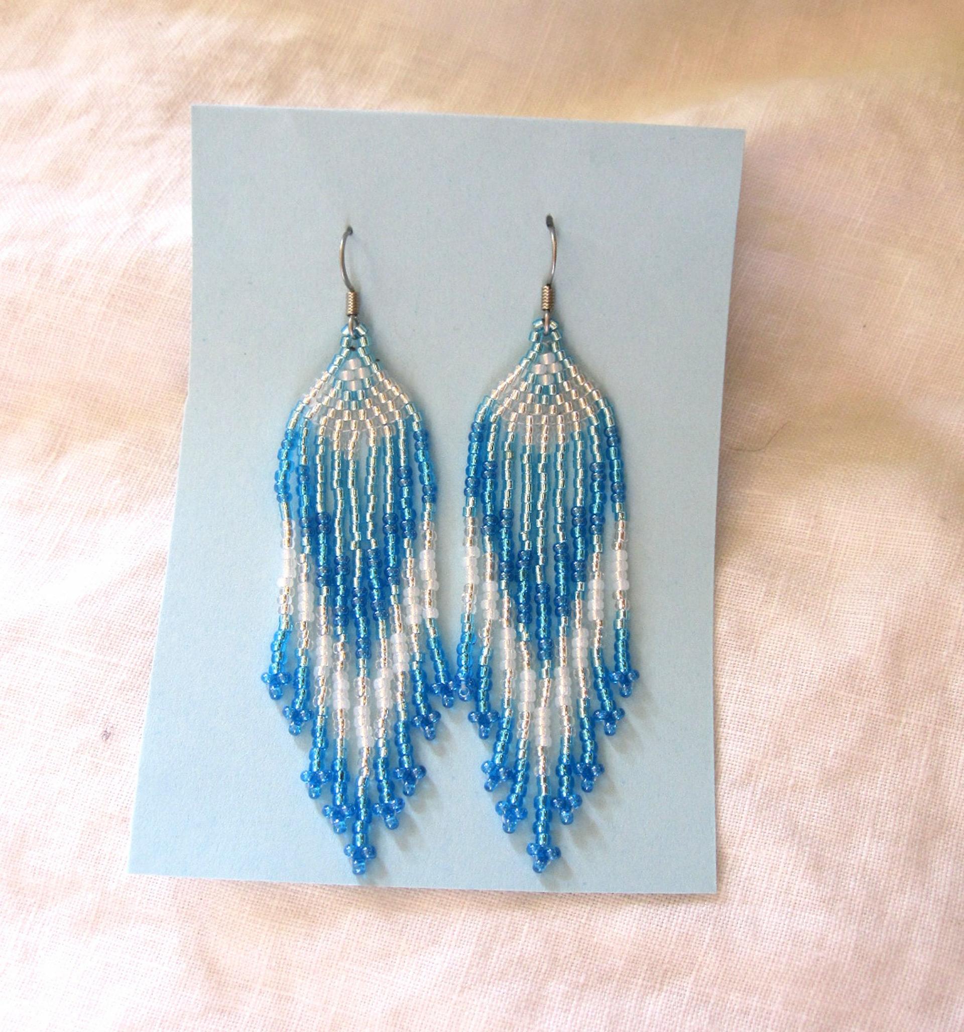 Beaded Fringe Earrings