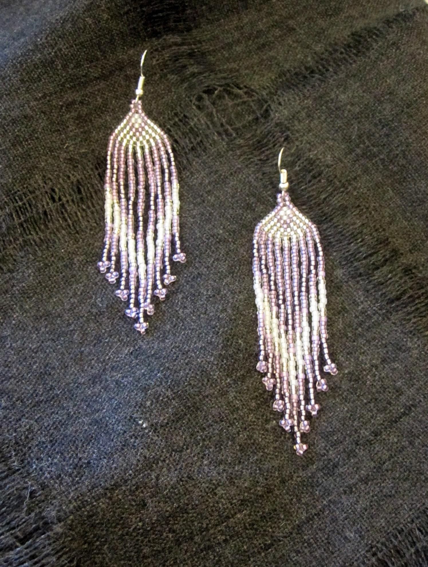 Beaded Fringe Earrings