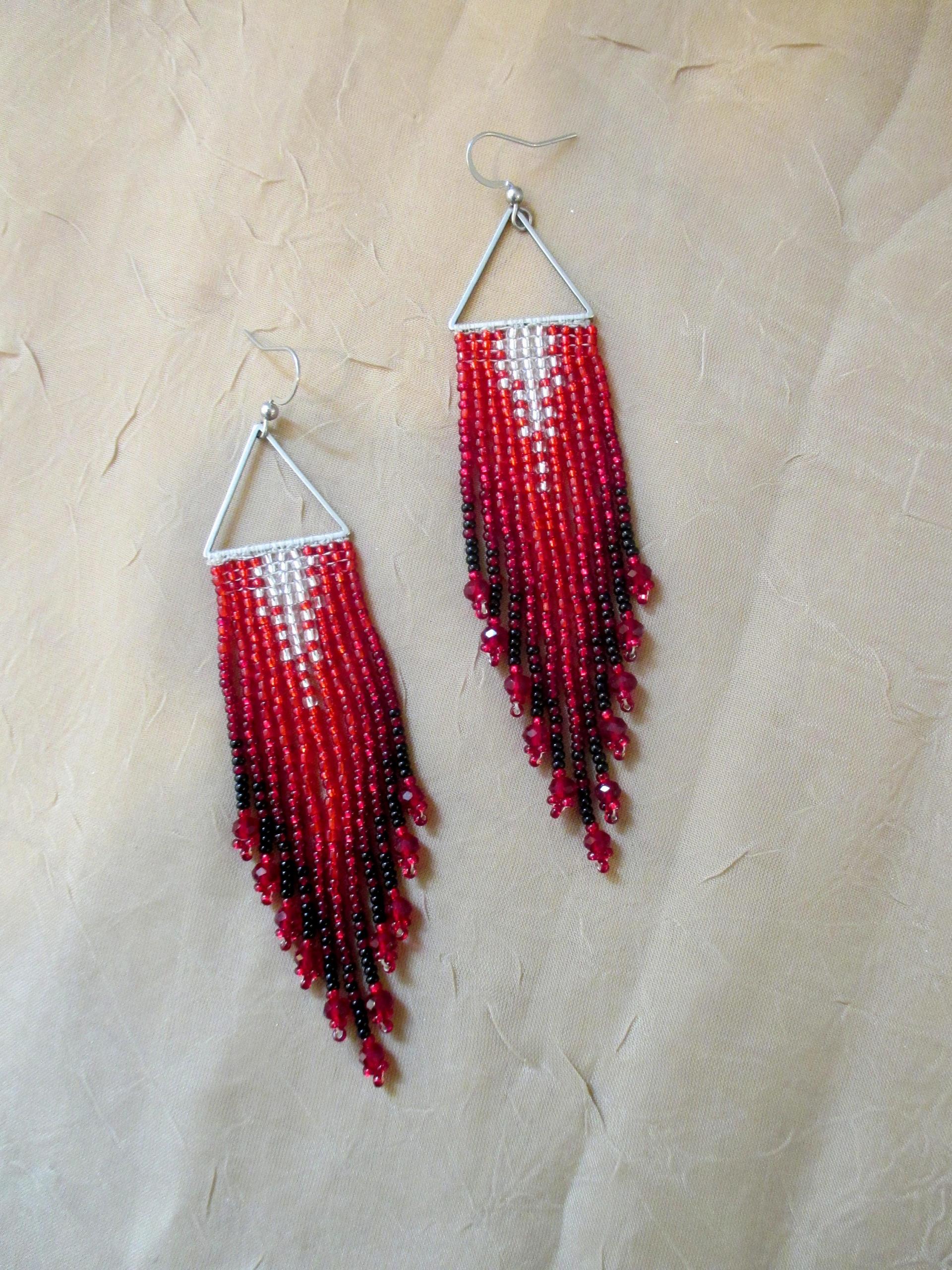 Beaded Fringe Earrings