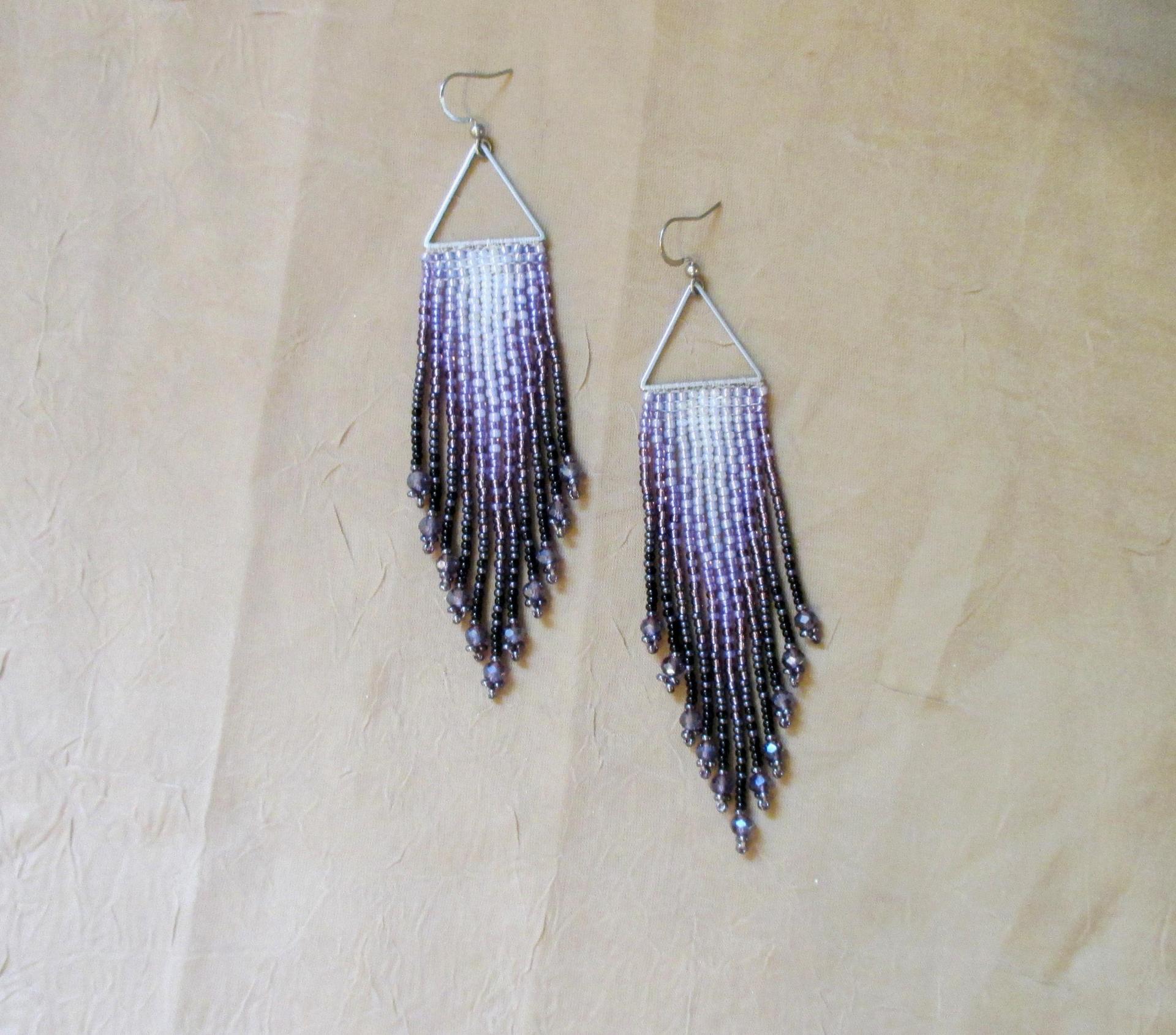 Beaded Fringe Earrings