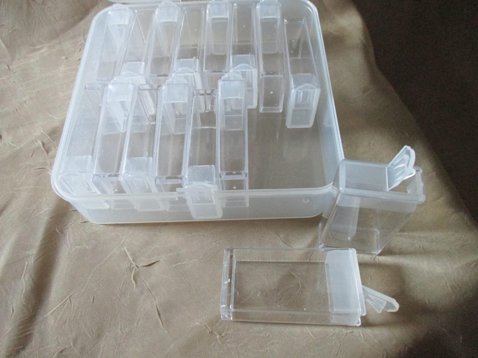 Plastic Containers, Organizers, Bead storage cases  - multiple sizes and styles