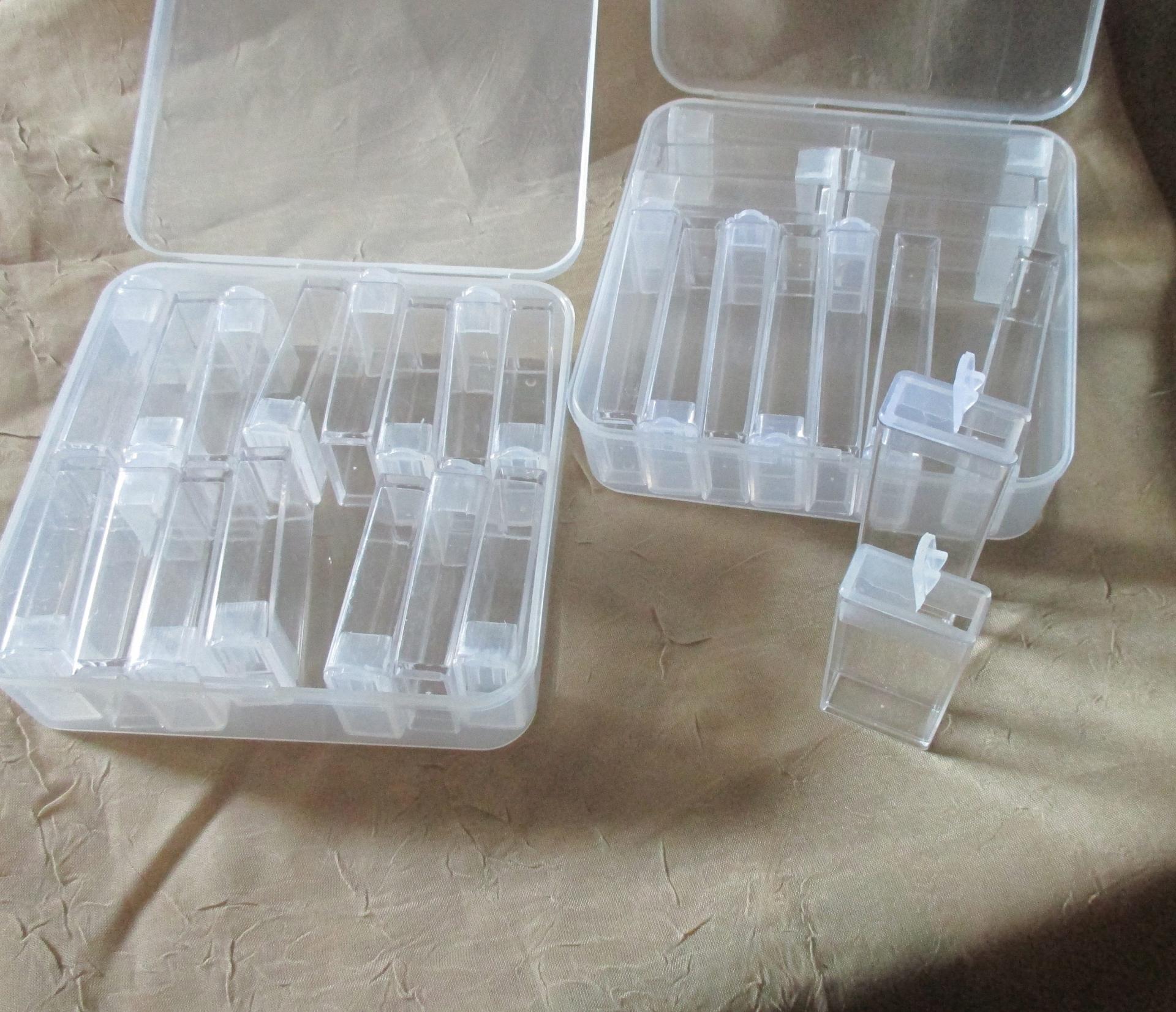 Plastic Containers, Organizers, Bead storage cases  - multiple sizes and styles