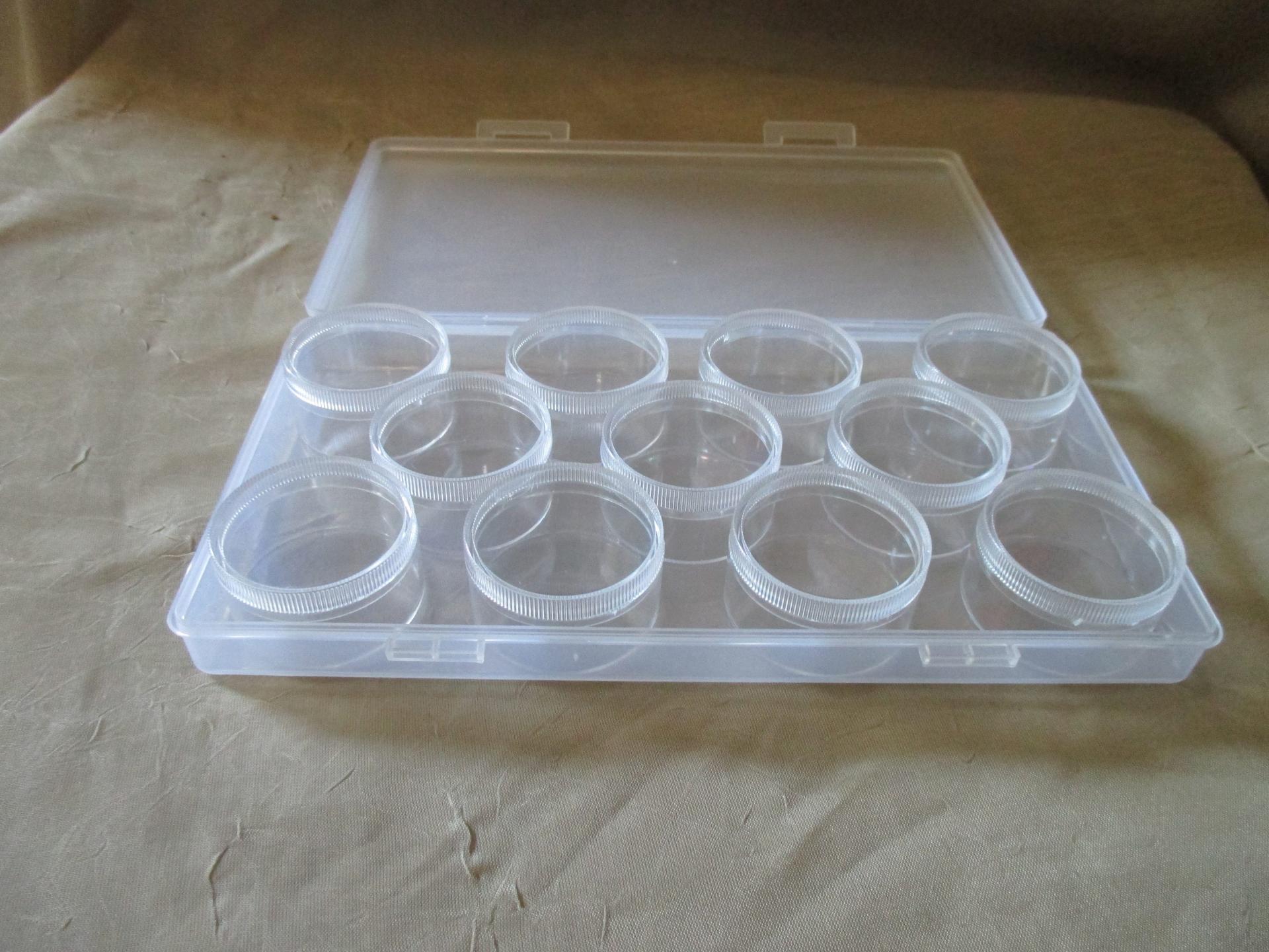 Bead Containers - Bead Organizers, empty bead kits, sets of bead containers in plastic case - multiple sizes and styles