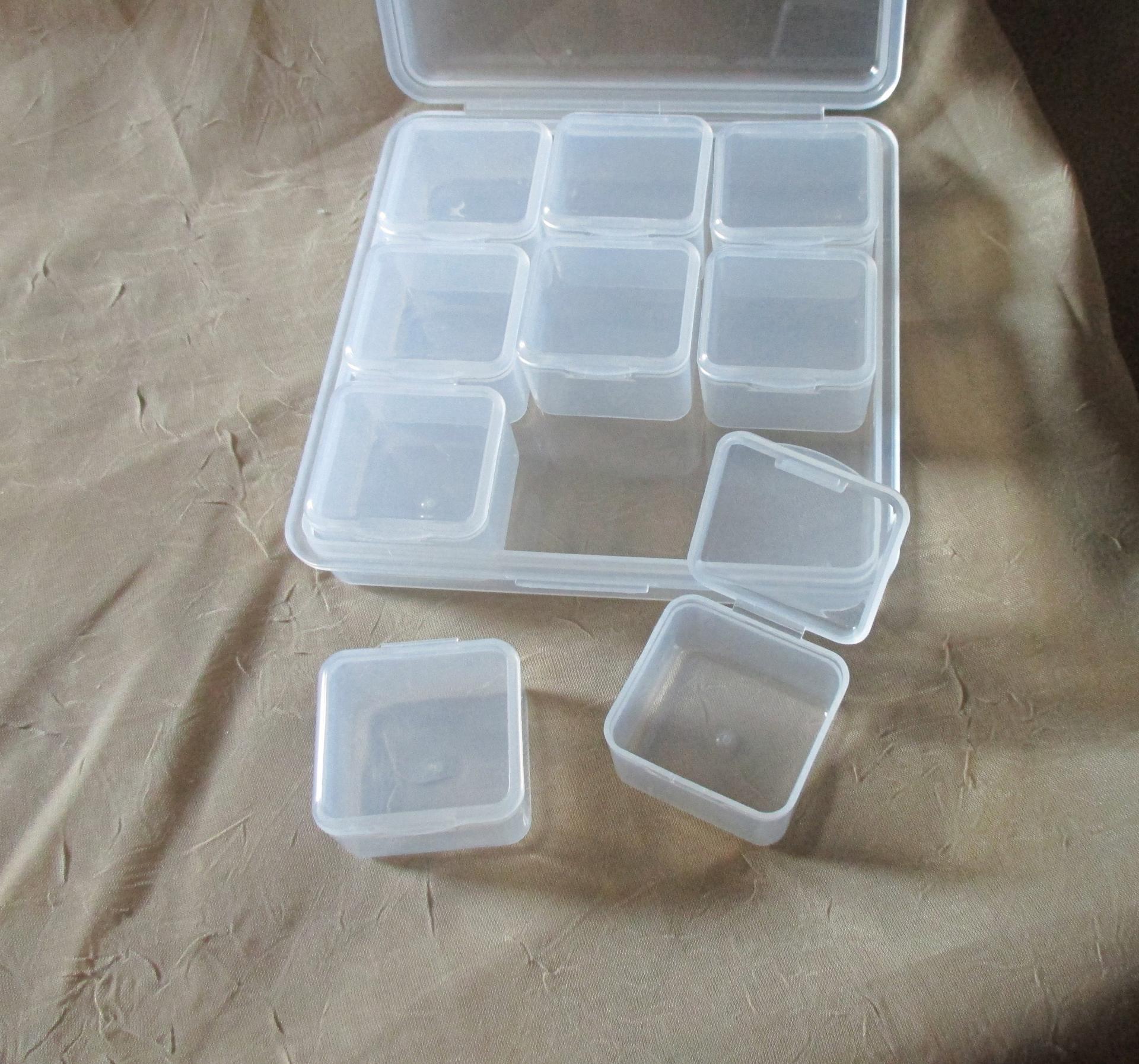 Bead Organizers, Plastic Storage Cases, square cases- multiple sizes