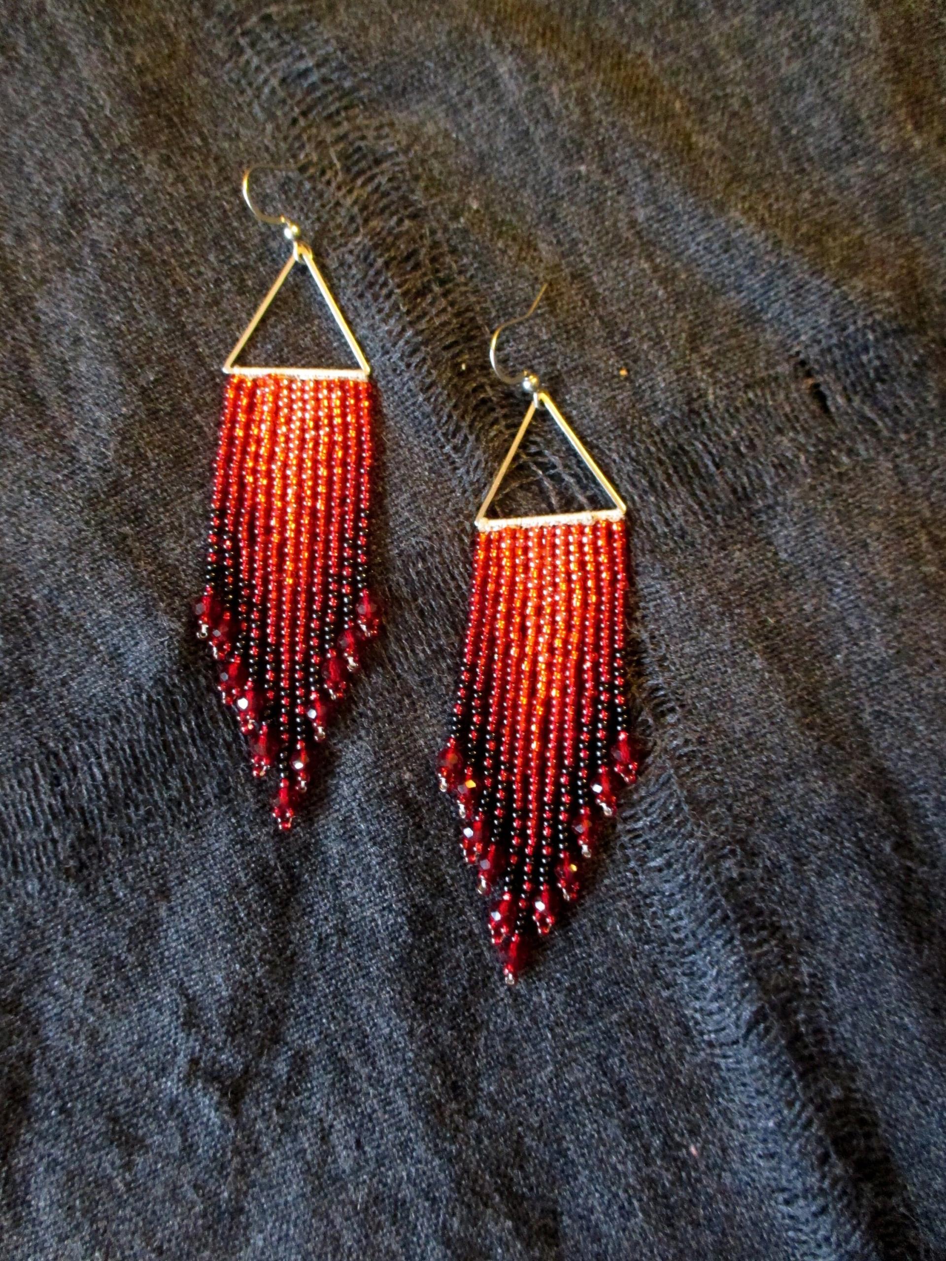 Beaded Fringe Earrings