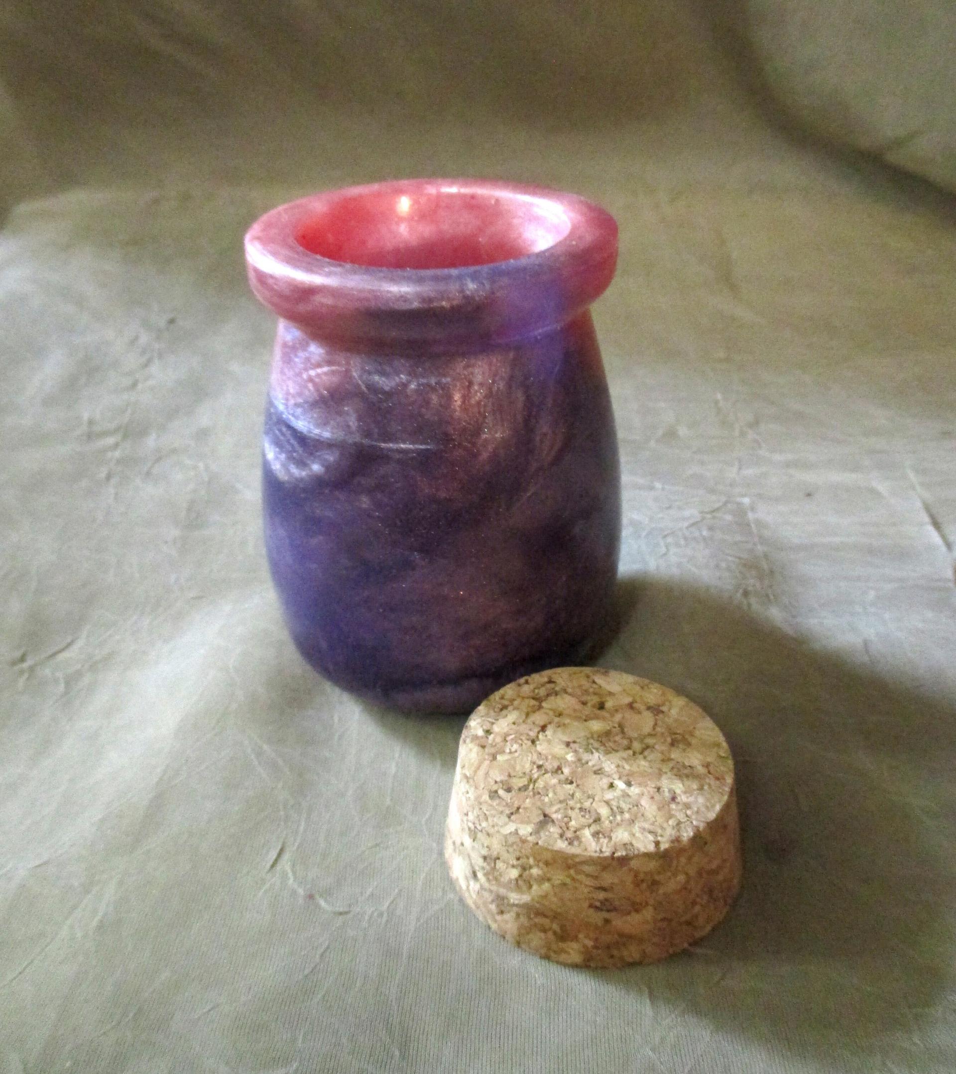 Handmade Jars with Cork - Resin Art - Stash Jar