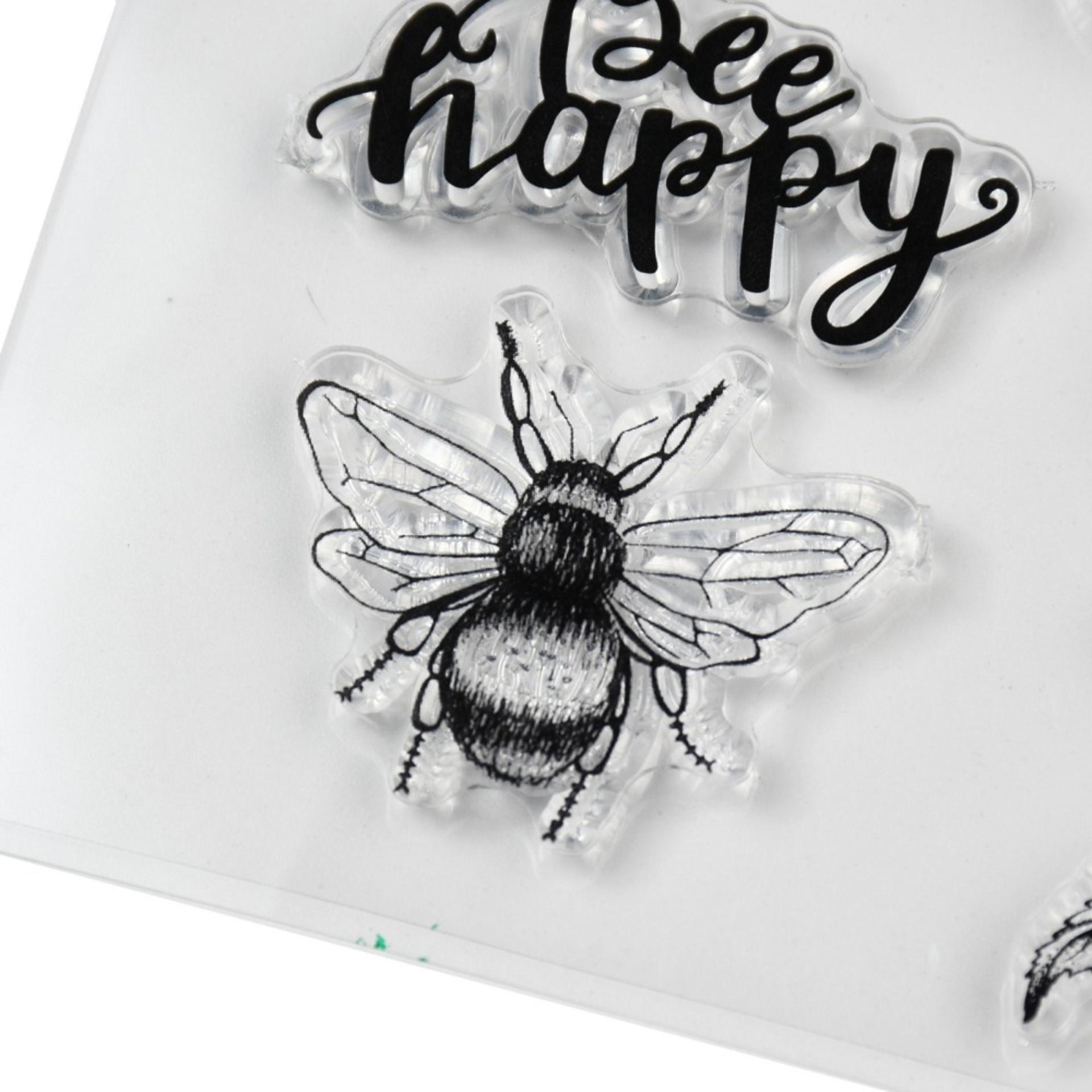 Bee Stamps - Silicone Cling Stamp - Texture Emossing Stamp