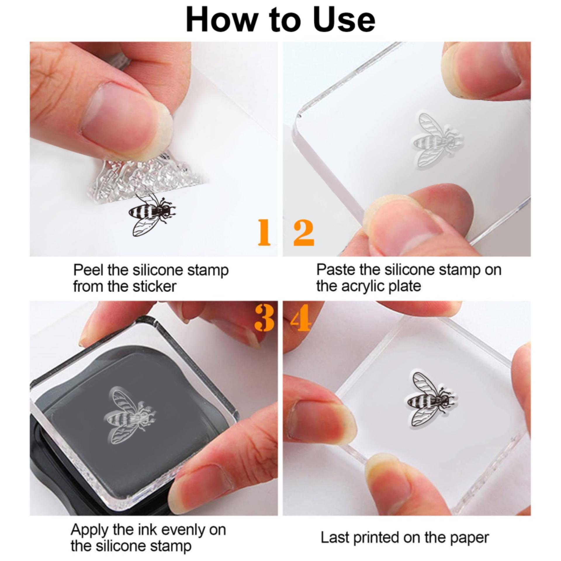 Bee Stamps - Silicone Cling Stamp - Texture Emossing Stamp