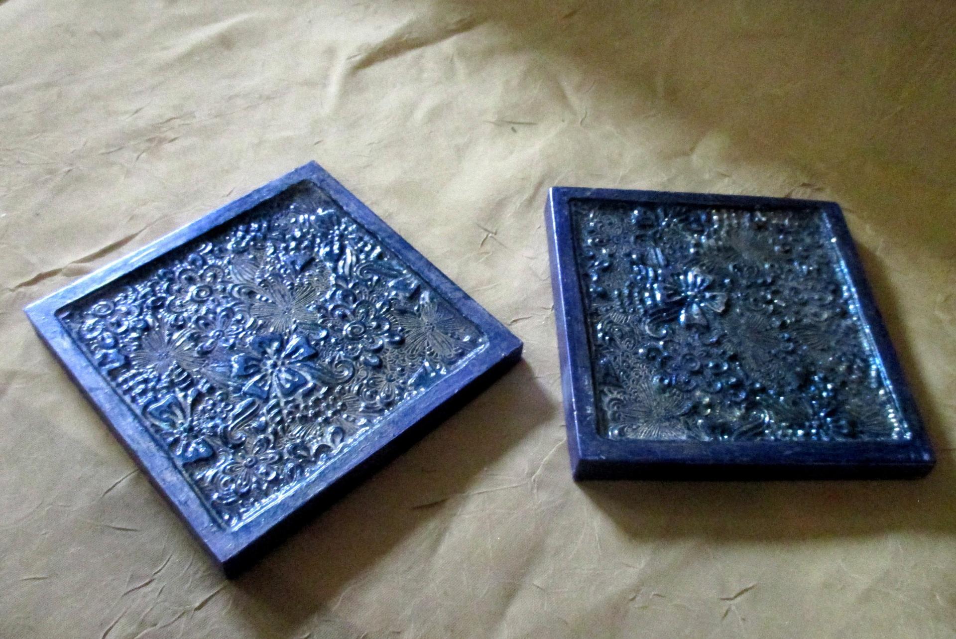 Mat Mold and Stamp - Texture for Clay, Polymer Clay, Resin and casting - Silicone Cling Stamp