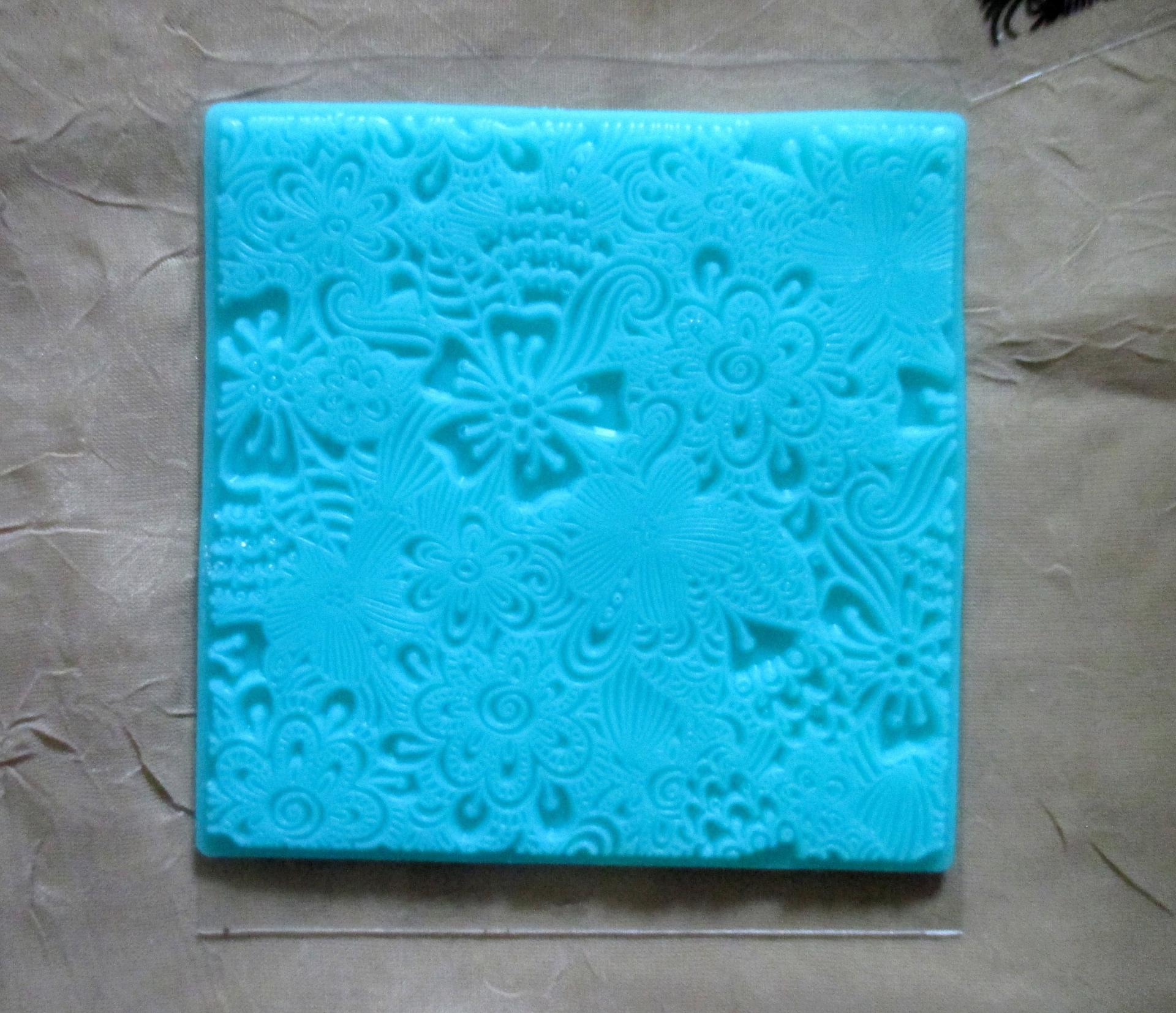 Mat Mold and Stamp - Texture for Clay, Polymer Clay, Resin and casting - Silicone Cling Stamp