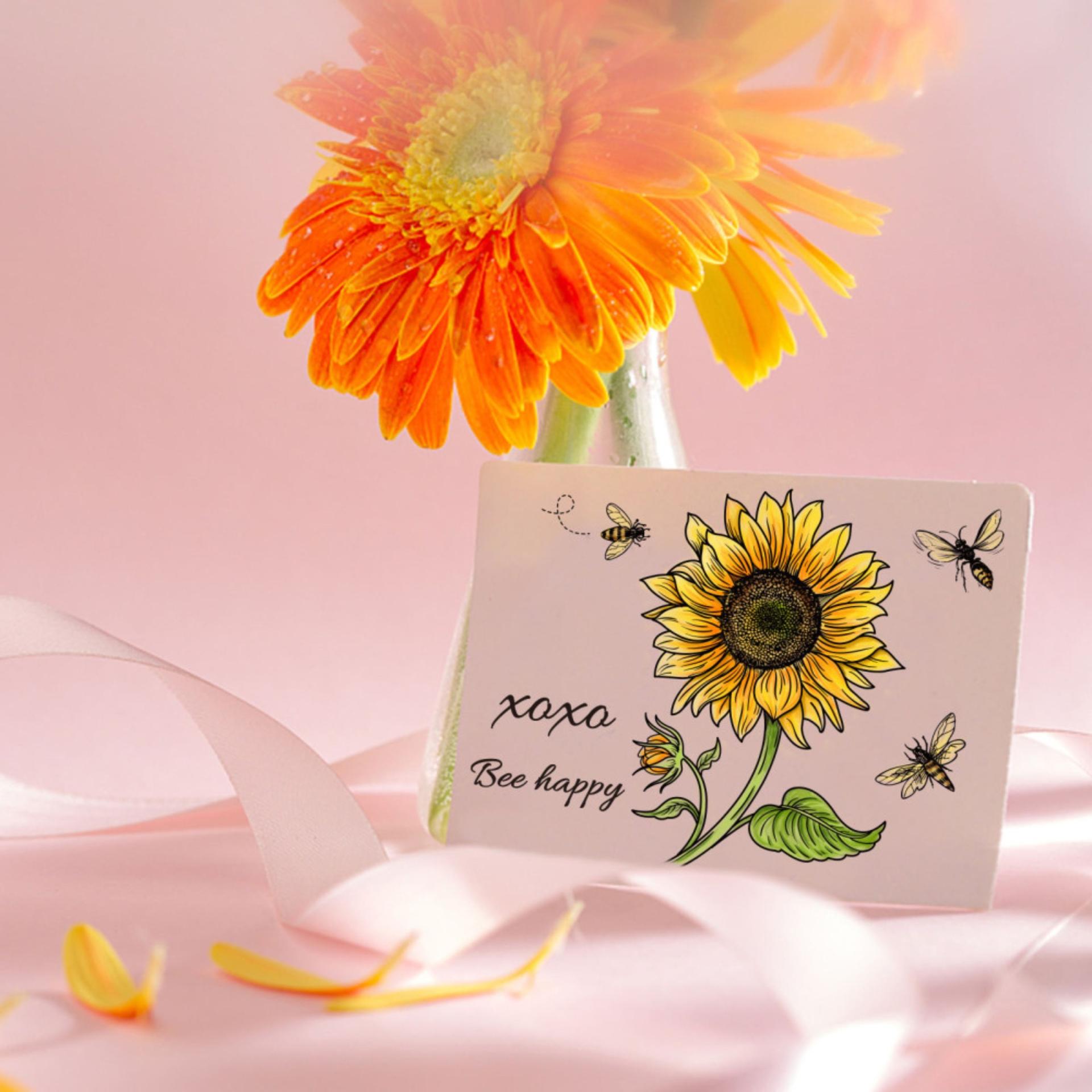 Sunflower Stamps - Silicone Cling Stamp - Texture Emossing Stamp