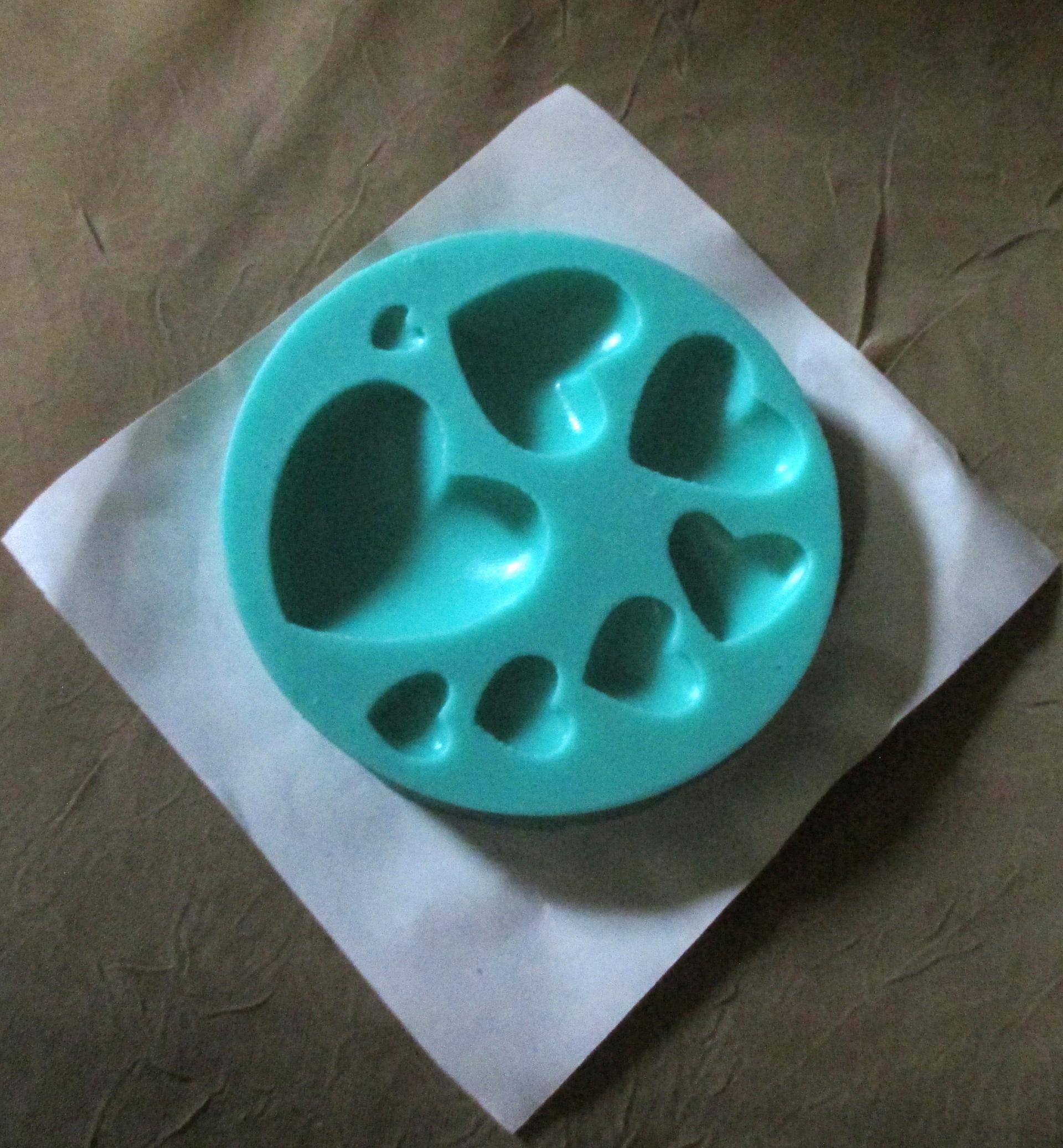 Hearts Mold - Small Mold for resin, clay, casting, and baking