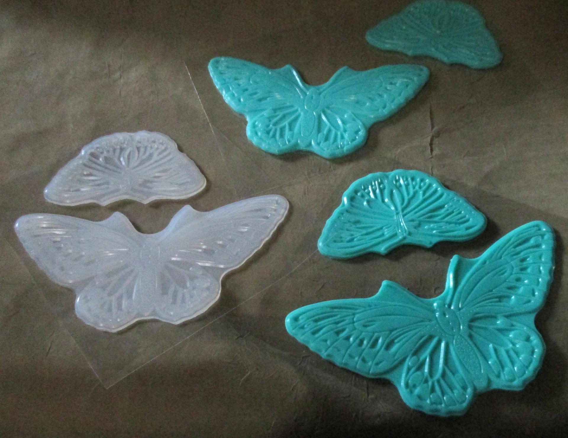 Large Butterfly Stamps - Silicone Cling Stamp - Texture Emossing Stamp