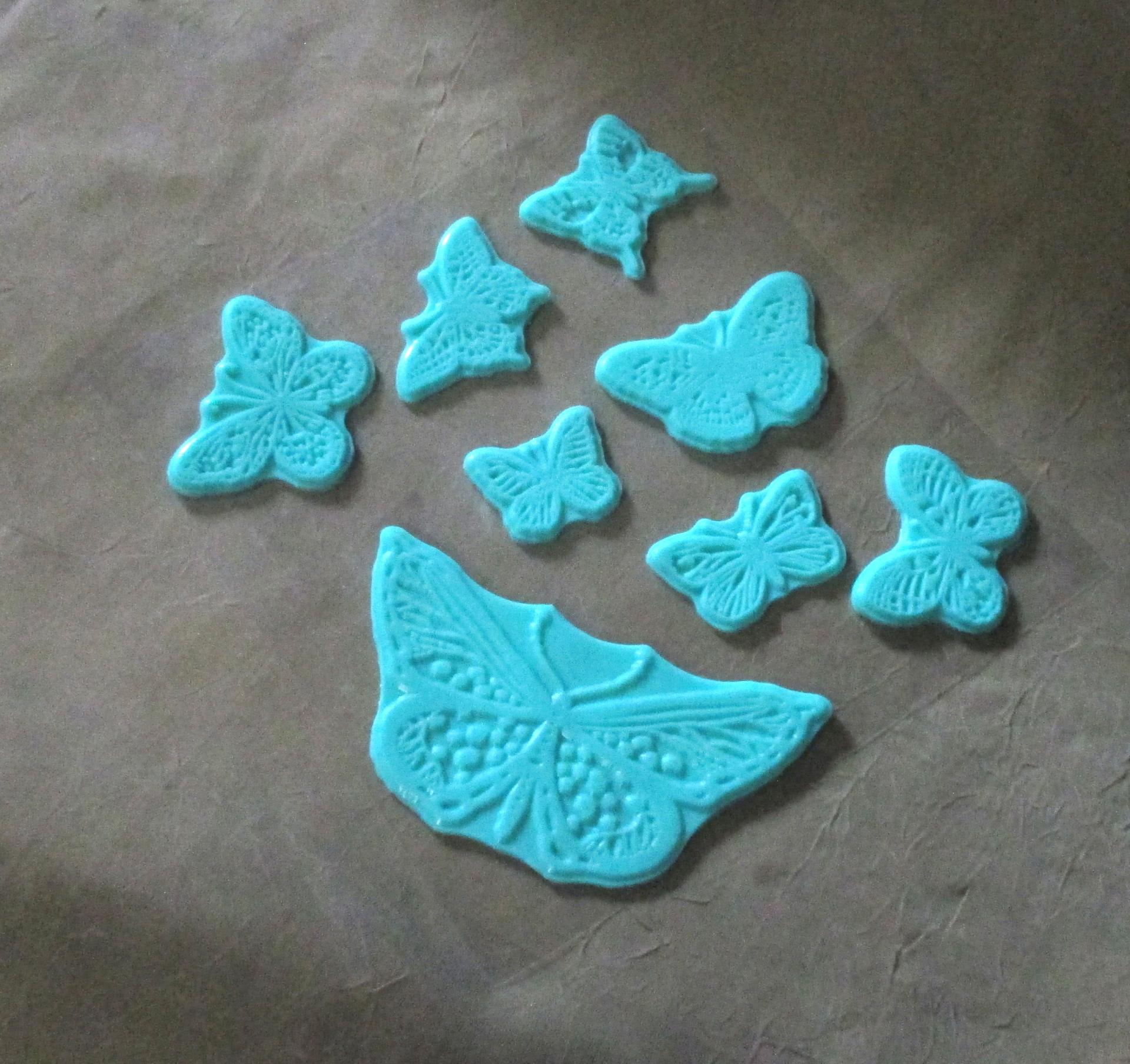 Butterfly Stamps - Silicone Cling Stamp - Texture Emossing Stamp