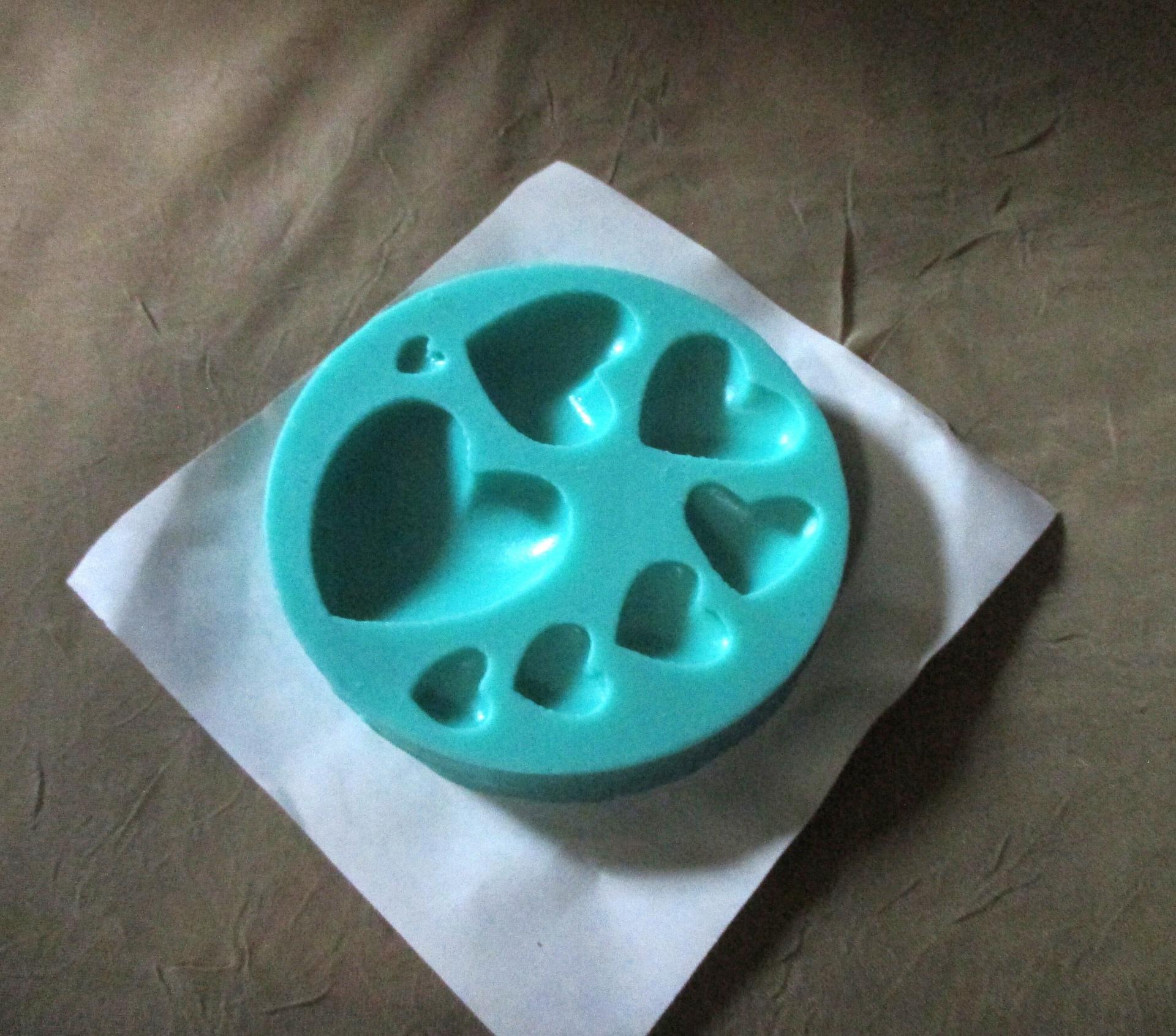 Hearts Mold - Small Mold for resin, clay, casting, and baking