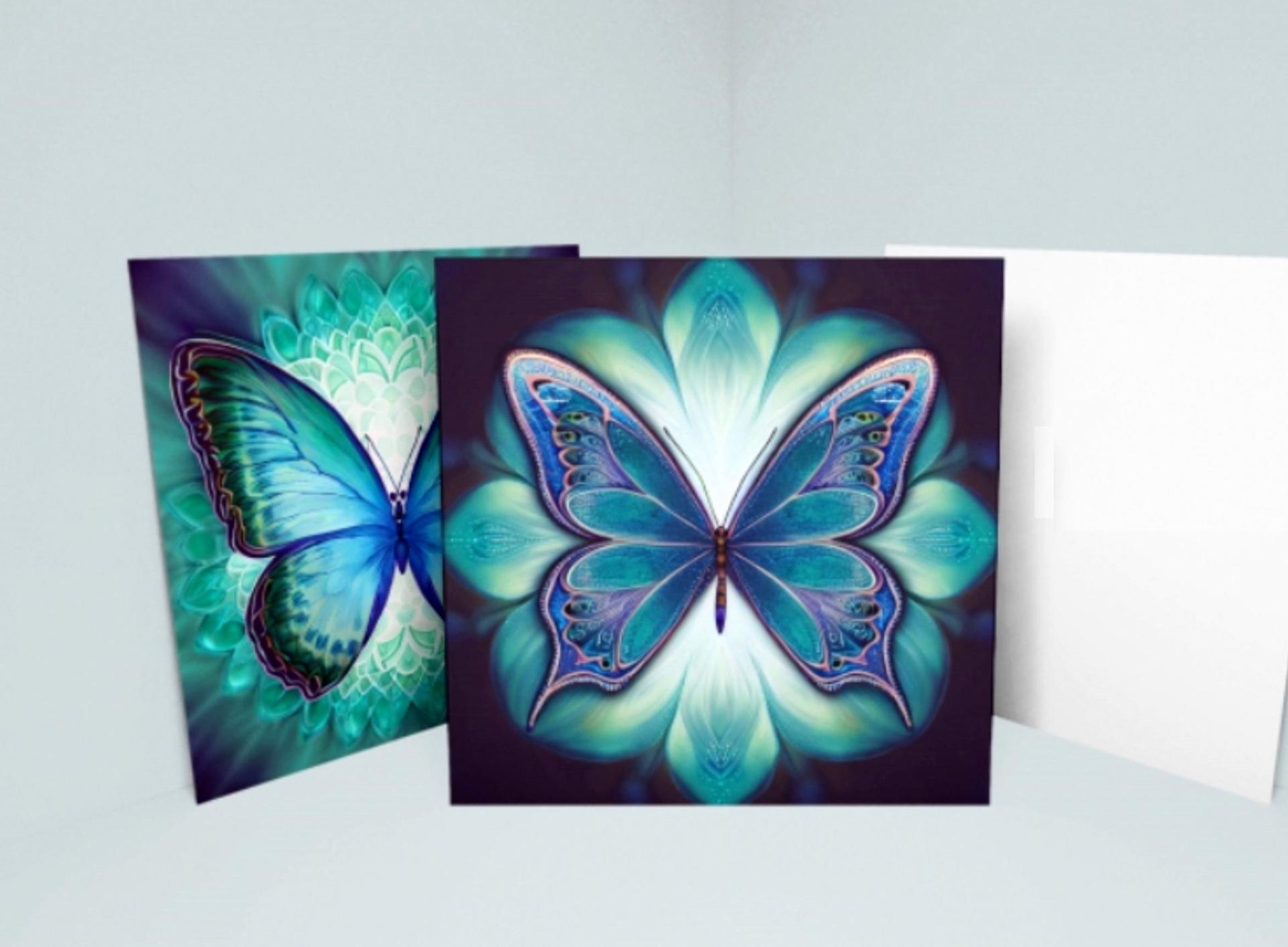 Butterfly Greeting Cards, Set of 5 Designs, Bulk Pack of Cards