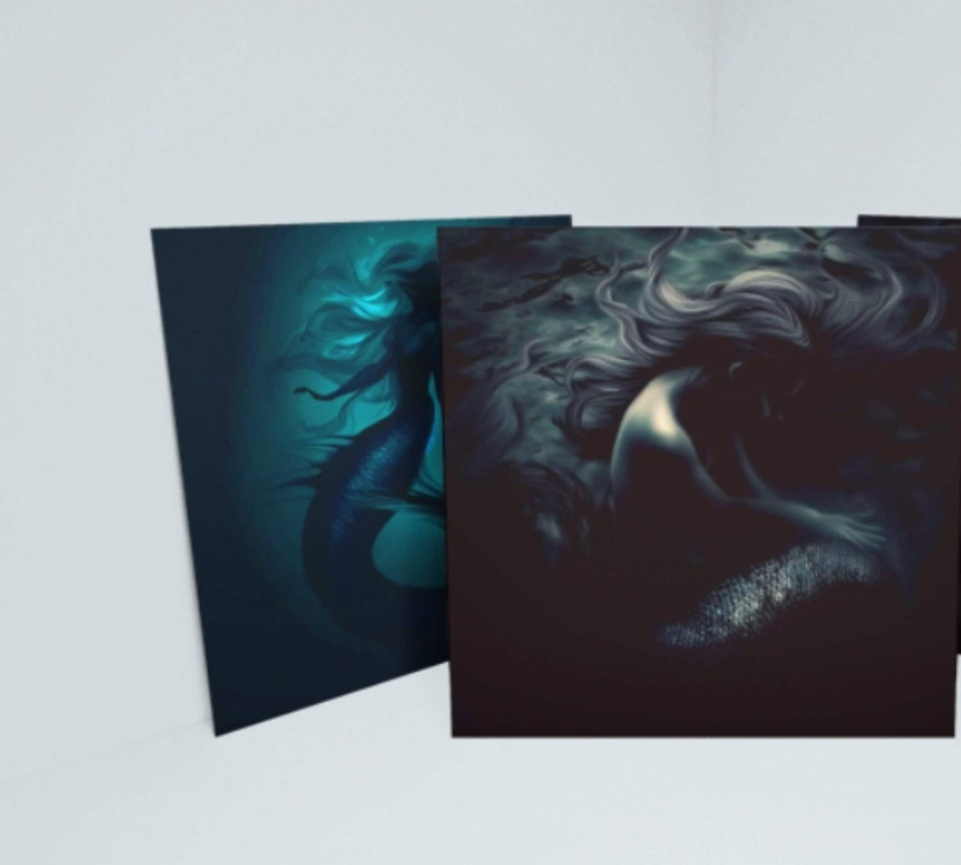 Mermaid Greeting Cards, Set of 5 Designs, Bulk Pack of Cards