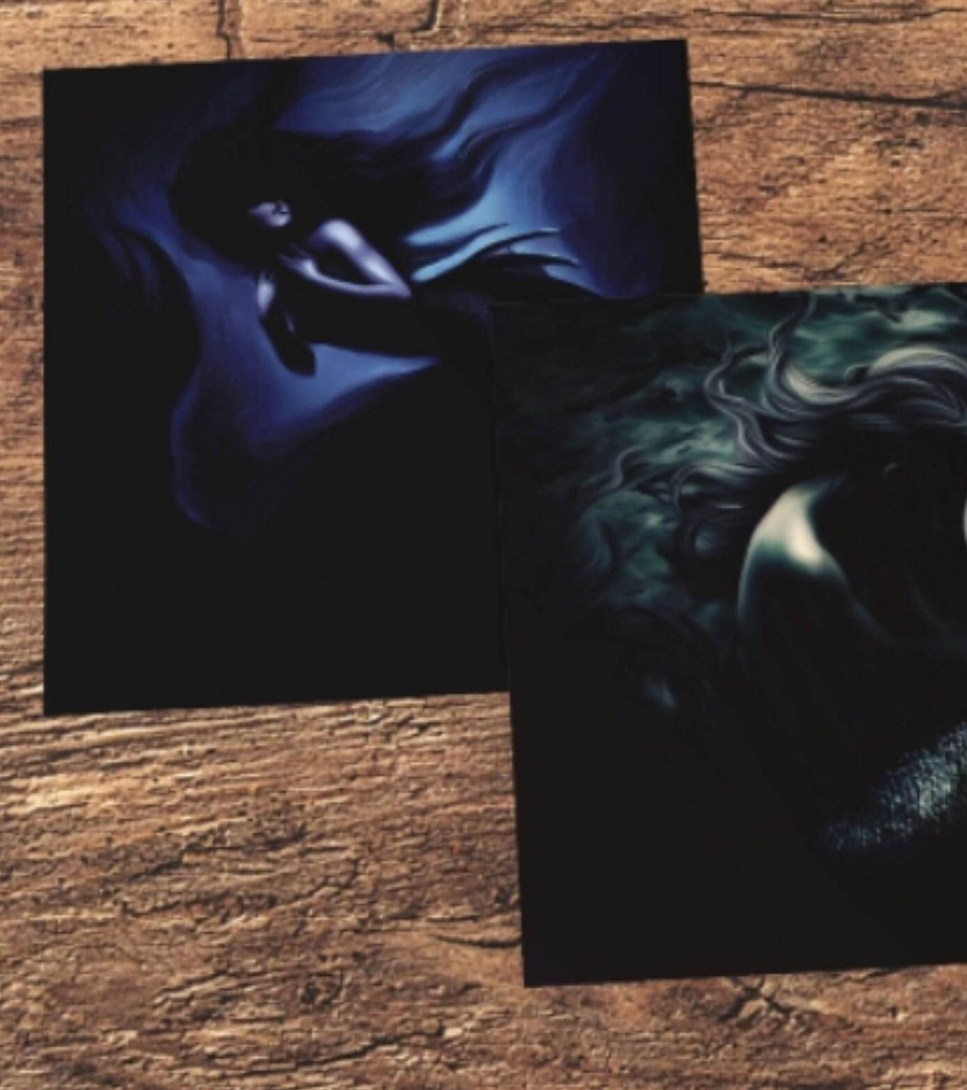 Mermaid Greeting Cards, Set of 5 Designs, Bulk Pack of Cards