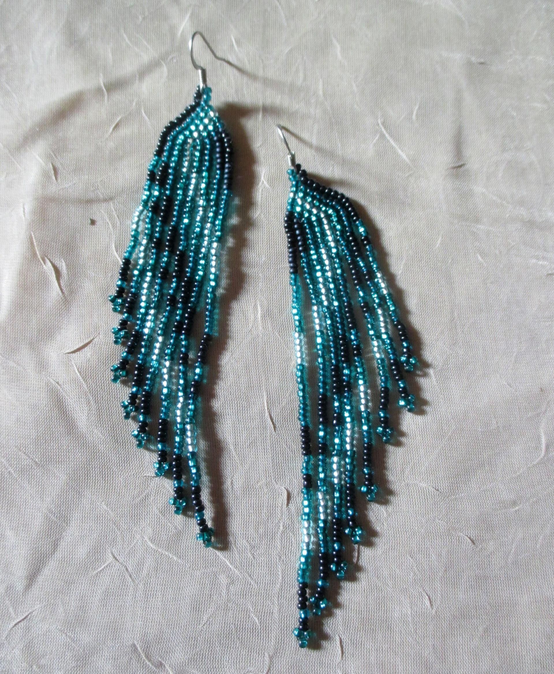 Beaded Fringe Earrings