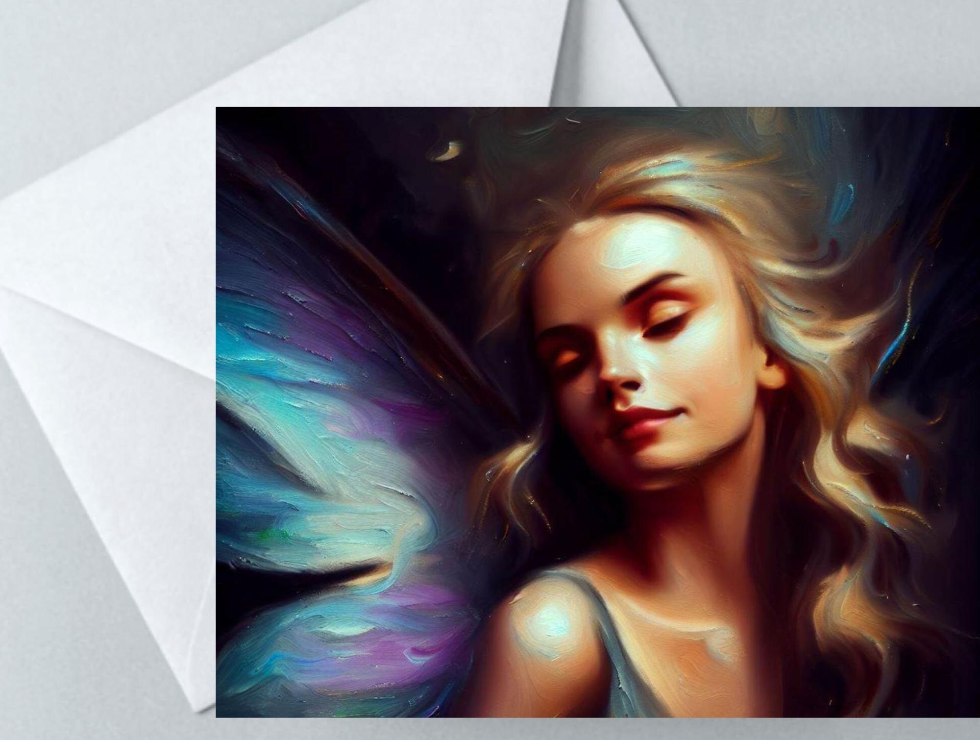 Fairy Cards, Large Note Card, Invites, Birthday, Gift Card