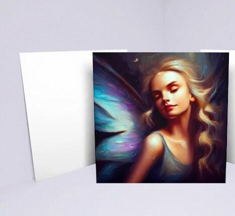 Fairy Cards, Large Note Card, Invites, Birthday, Gift Card