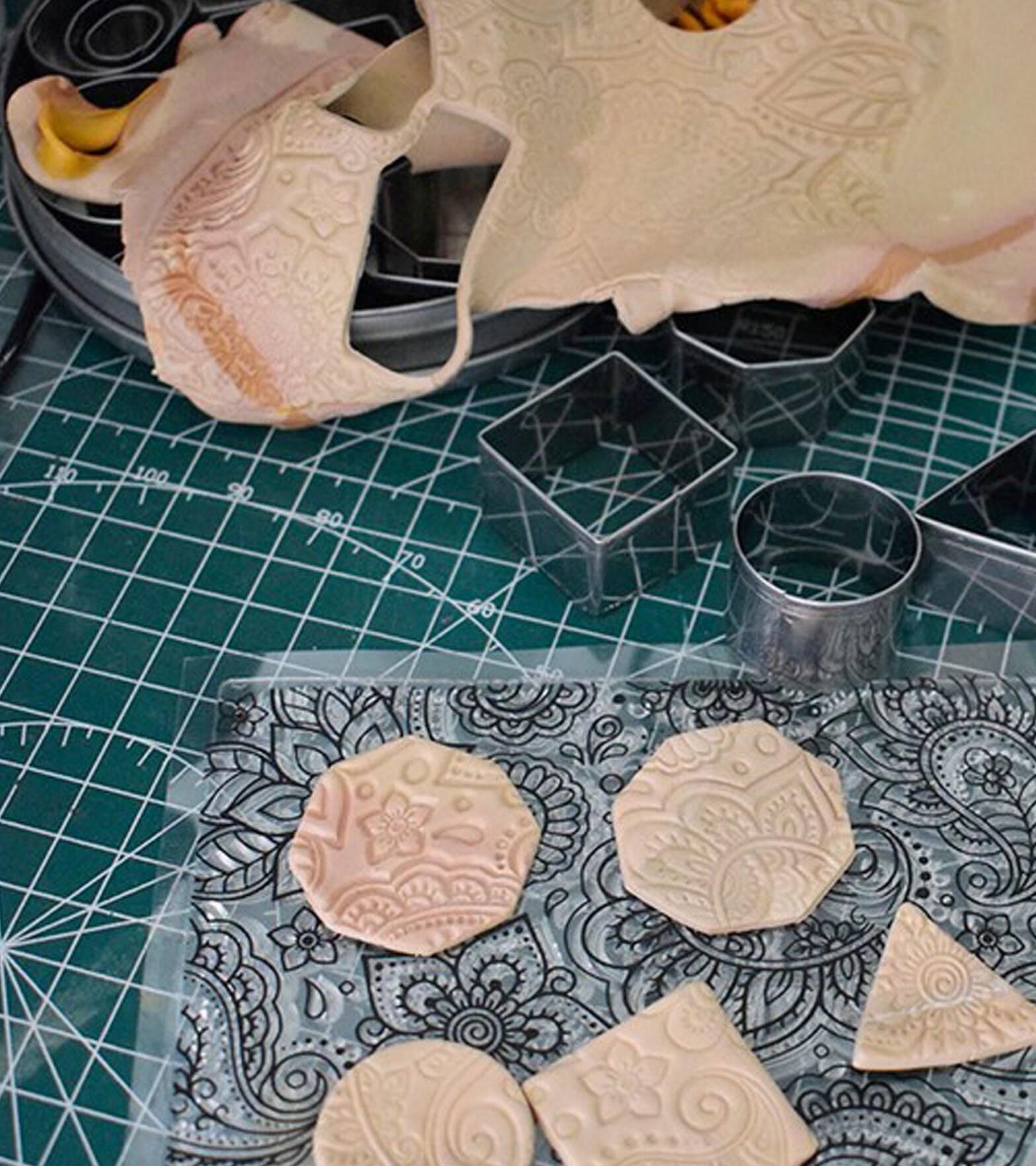 Mat Mold and Stamp - Texture for Clay, Polymer Clay, Resin and casting - Silicone Cling Stamp