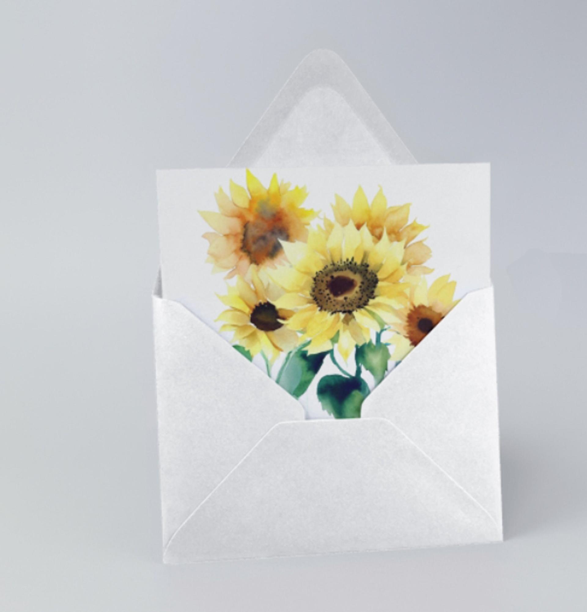 Sunflowers - Single Card or Bulk 10 Pack of Greeting Cards